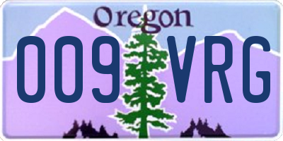 OR license plate 009VRG