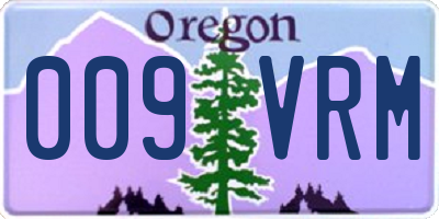 OR license plate 009VRM