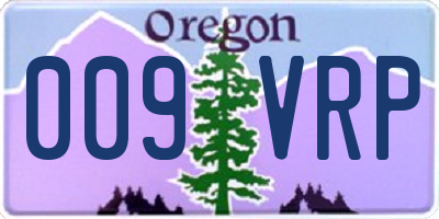 OR license plate 009VRP