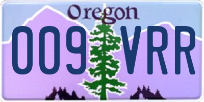 OR license plate 009VRR
