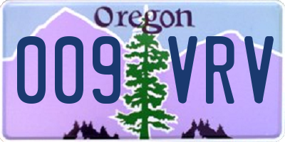 OR license plate 009VRV