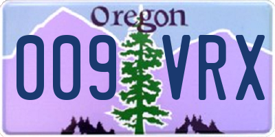 OR license plate 009VRX