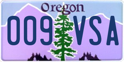 OR license plate 009VSA