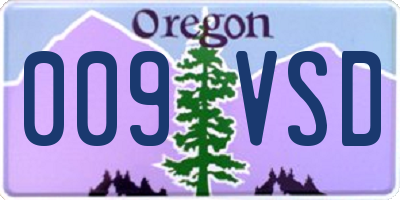 OR license plate 009VSD