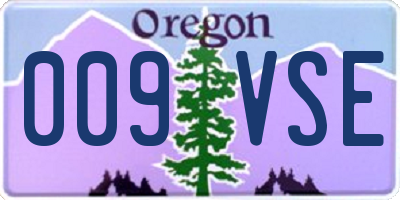 OR license plate 009VSE