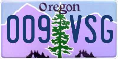 OR license plate 009VSG