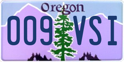 OR license plate 009VSI