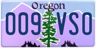 OR license plate 009VSO
