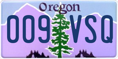 OR license plate 009VSQ