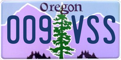 OR license plate 009VSS