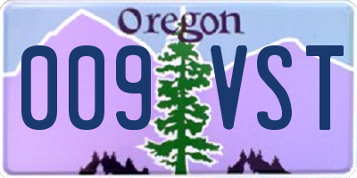 OR license plate 009VST