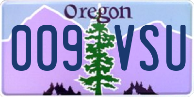 OR license plate 009VSU