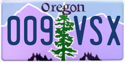 OR license plate 009VSX