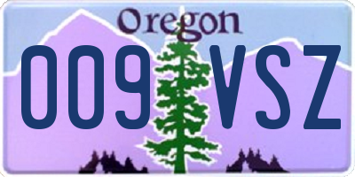 OR license plate 009VSZ