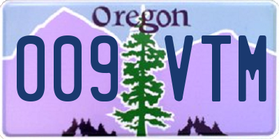 OR license plate 009VTM
