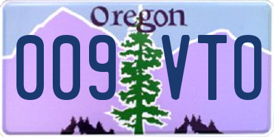 OR license plate 009VTO