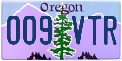 OR license plate 009VTR