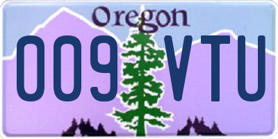 OR license plate 009VTU