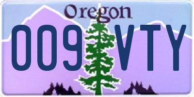 OR license plate 009VTY
