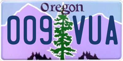 OR license plate 009VUA