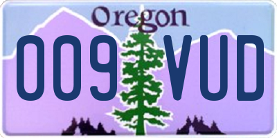 OR license plate 009VUD