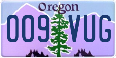 OR license plate 009VUG