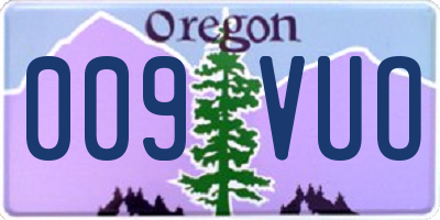 OR license plate 009VUO