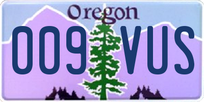 OR license plate 009VUS