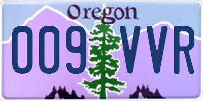 OR license plate 009VVR