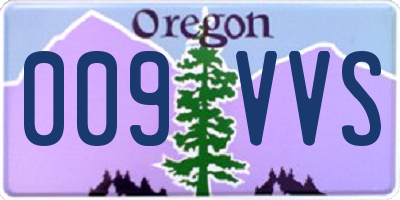 OR license plate 009VVS