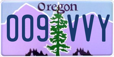 OR license plate 009VVY
