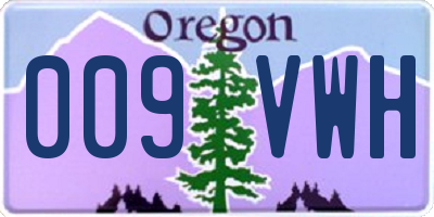 OR license plate 009VWH