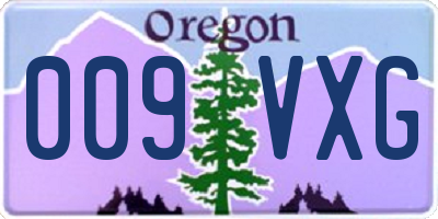 OR license plate 009VXG