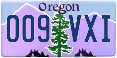 OR license plate 009VXI