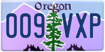 OR license plate 009VXP