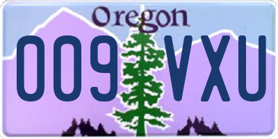 OR license plate 009VXU