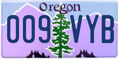 OR license plate 009VYB