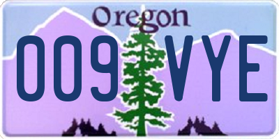 OR license plate 009VYE