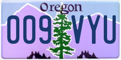 OR license plate 009VYU