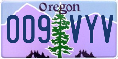 OR license plate 009VYV