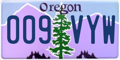 OR license plate 009VYW