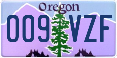 OR license plate 009VZF