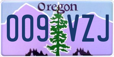 OR license plate 009VZJ