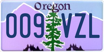 OR license plate 009VZL