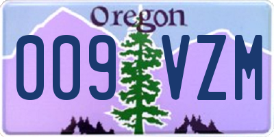 OR license plate 009VZM