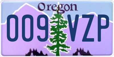 OR license plate 009VZP