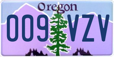 OR license plate 009VZV