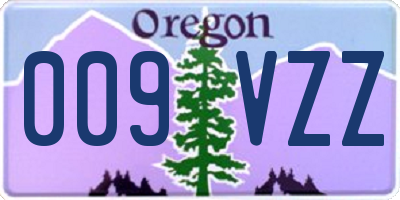 OR license plate 009VZZ