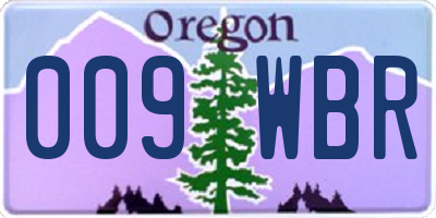 OR license plate 009WBR
