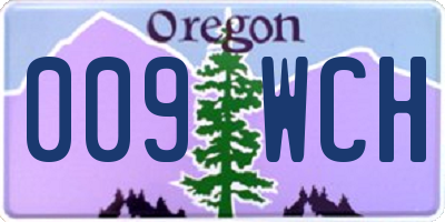 OR license plate 009WCH